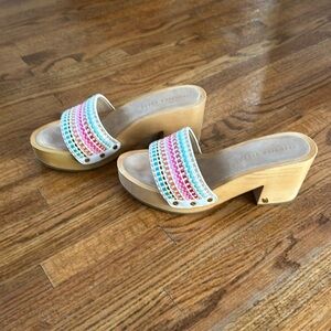 Veronica Beard Hannalee Woven Platform Sandal